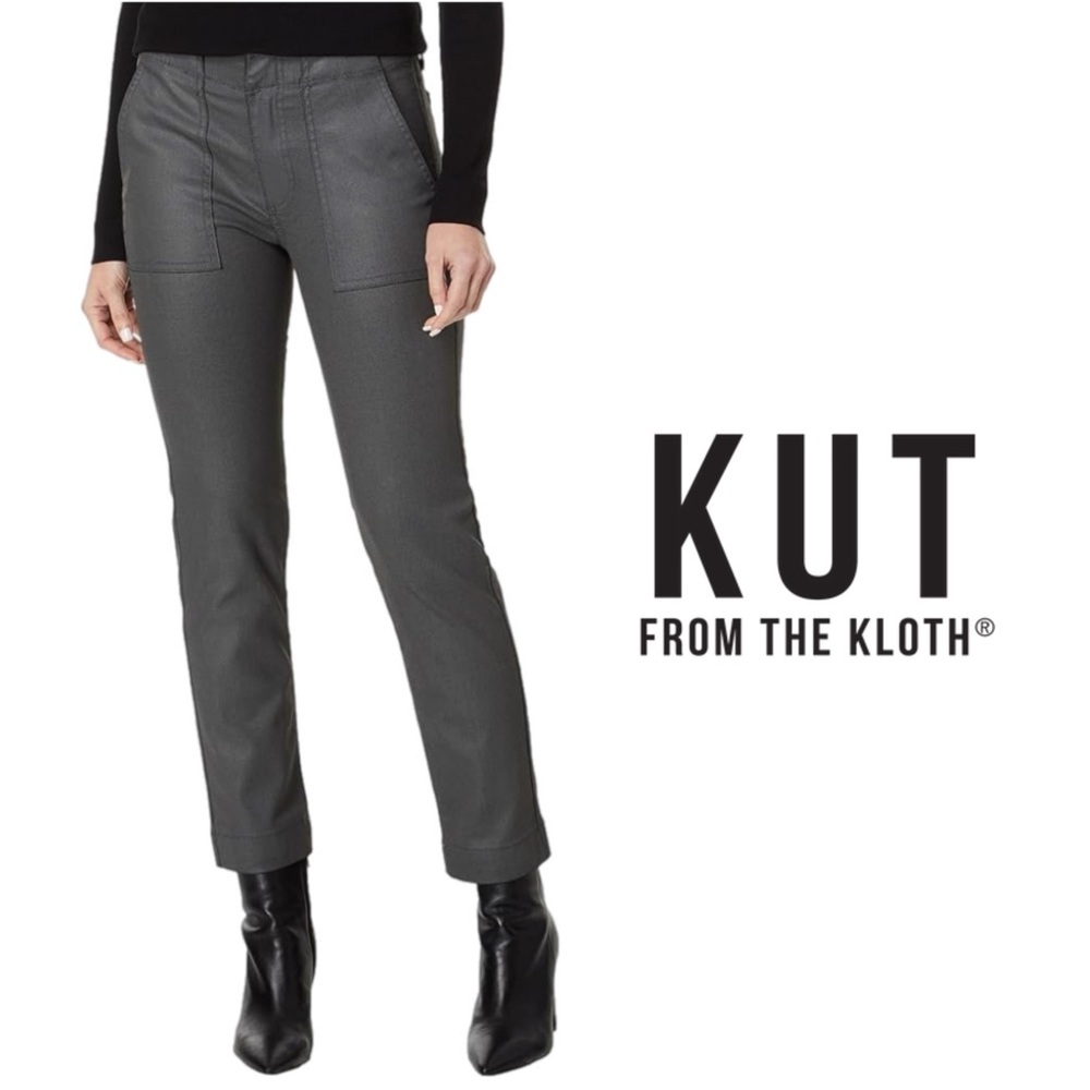 NEW Kut from the Kloth Reese Coated Straight Leg Jeans
